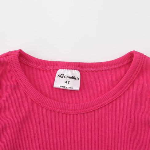Noomelfish Girls Ribbed Racerback Tank Tops Cotton Cute Basic Dance Sleeveless Shirts (4-12 Years) in Saudi Arabia