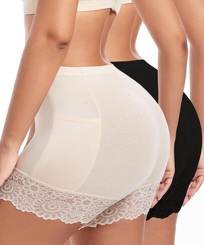 materasu 2 Pack Slip Shorts: for Women with Pocket,Stretchy Soft Under Shorts for Everyday Comfort & Layering in Saudi Arabia