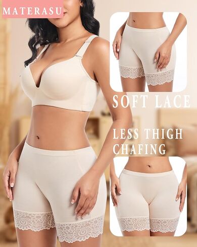 materasu 2 Pack Slip Shorts: for Women with Pocket,Stretchy Soft Under Shorts for Everyday Comfort & Layering in Saudi Arabia