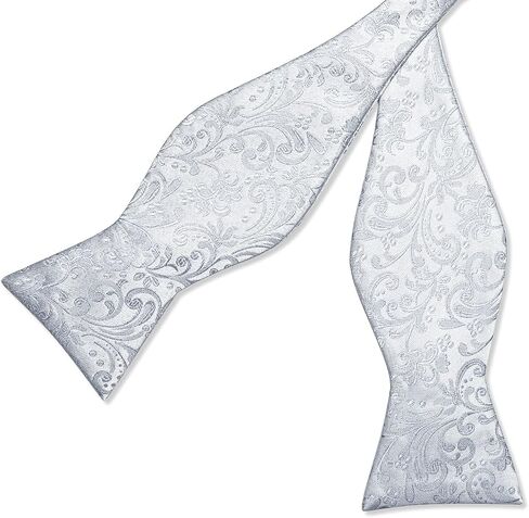 DiBanGu Silk Bow Ties for Men Striped Solid Paisley Self Bowtie and Pocket Square Cufflinks Formal Tuxedo Bowtie Set Wedding in Saudi Arabia