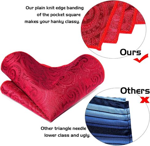 5PCS Mens Silk Tie, Pocket Square, Cufflinks, Drilled Tie Ring and Lapel Pin Set for Wedding Groom Party in Saudi Arabia