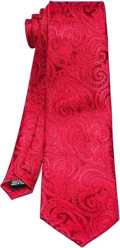 5PCS Mens Silk Tie, Pocket Square, Cufflinks, Drilled Tie Ring and Lapel Pin Set for Wedding Groom Party in Saudi Arabia