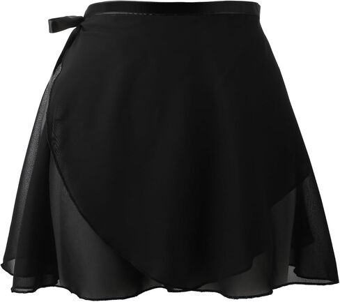 Lusofie Dance Skirts for Women with Elastic Ties Short Ballet Skirt Sheer Chiffon Adjustable Women's Ballet Wrap Skirt Adult in Kuwait
