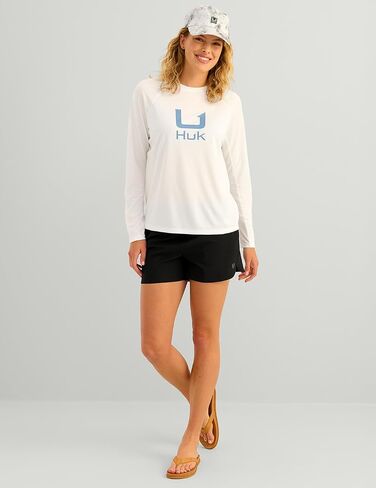 HUK Womens Icon Long Sleeve Fishing Shirt with Sun Protection for Women in Kuwait