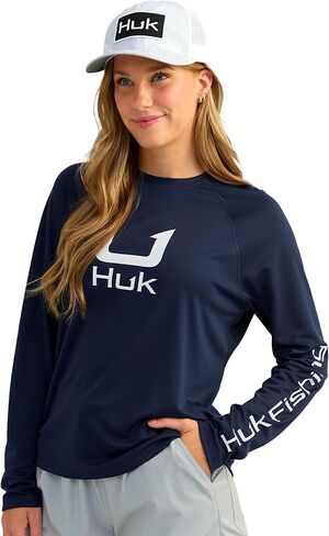 HUK Womens Icon Long Sleeve Fishing Shirt with Sun Protection for Women in Kuwait