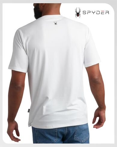 Spyder Athletic Mens T Shirt - Moisture Wicking Performance Ultra Soft Short Sleeve Running Gym Workout Shirts for Men in Saudi Arabia