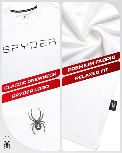 Spyder Athletic Mens T Shirt - Moisture Wicking Performance Ultra Soft Short Sleeve Running Gym Workout Shirts for Men in Saudi Arabia