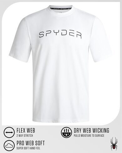 Spyder Athletic Mens T Shirt - Moisture Wicking Performance Ultra Soft Short Sleeve Running Gym Workout Shirts for Men in Saudi Arabia