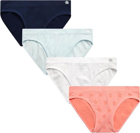 Limited Too Girls' Bikini Panties - 4 Pack Soft Jacquard Microfiber Seamless Bikini Underwear for Girls (Sizes: S-XL) in Saudi Arabia