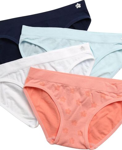Limited Too Girls' Bikini Panties - 4 Pack Soft Jacquard Microfiber Seamless Bikini Underwear for Girls (Sizes: S-XL) in Saudi Arabia