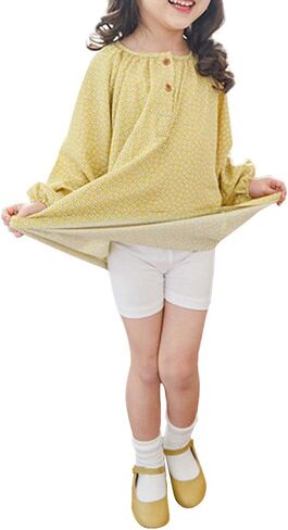 BOOPH Girls Bike Shorts Kids Dance Cartwheel Shorts Under Dress for Toddler Girl 2-10 Years 6/8 Pack in Saudi Arabia
