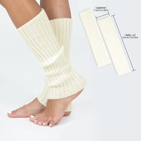 Ribbed Knitted Leg Warmers for Women Girls 80s Retro Winter Short Slouch Knee High Leg Socks For Yoga Ballet Dance in Saudi Arabia