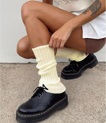 Ribbed Knitted Leg Warmers for Women Girls 80s Retro Winter Short Slouch Knee High Leg Socks For Yoga Ballet Dance in Saudi Arabia