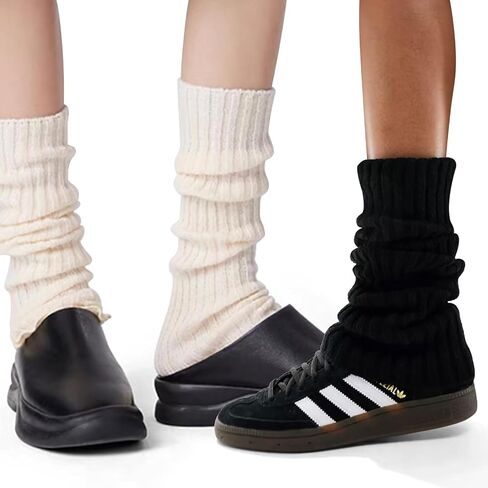 Ribbed Knitted Leg Warmers for Women Girls 80s Retro Winter Short Slouch Knee High Leg Socks For Yoga Ballet Dance in Saudi Arabia