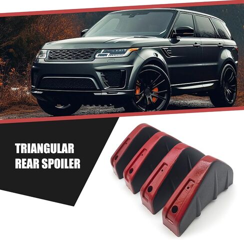 4 PCS Car Lower Bumper Lip Diffuser, 4.9" x 2.5" Spoiler Fin Protector, Vehicle Rear Splitter Lip Wing, Universal for Most Cars (Red & Black) in Saudi Arabia