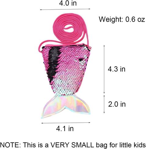 2 Pack Kids Purses Girls Coin Purses, Small Shining Mermaid Purses for Girls, Little Girls Purse Toddler Purse for Girls (Pink & Purple) in Saudi Arabia