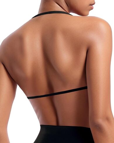 OMKAGI Halter Sports Bras for Women Padded Strappy Bra Open Back Workout Gym Crop in Saudi Arabia