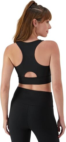 Hanes Sports Bra, Racerback Women, Stretch Pullover Crop Top with Cutout in Kuwait