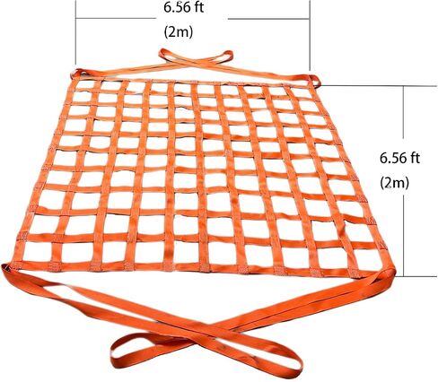 Fudatong Flat Nylon Sling Hoisting Net, Safety Lifting Net Straps, Heavy Duty Mesh Tear Resistance for Construction Rigging Moving Towing Hoisting Work Gear (2 * 2m 15cm Square) in Saudi Arabia