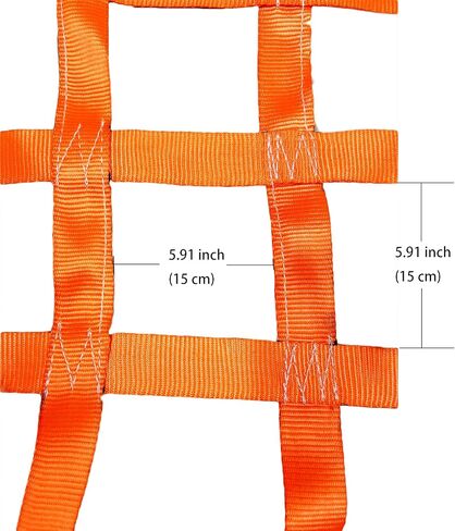 Fudatong Flat Nylon Sling Hoisting Net, Safety Lifting Net Straps, Heavy Duty Mesh Tear Resistance for Construction Rigging Moving Towing Hoisting Work Gear (2 * 2m 15cm Square) in Saudi Arabia