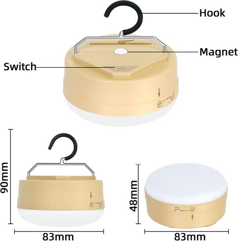 MOSLIGHTING LED Camping Lantern, 1000LM Battery Power Camping Lights, Red Light, IPX4 Waterproof Tent Light, 5 Mode, Portable Flashlight for Power Outage, Emergency, Hurricane, Hiking in Saudi Arabia
