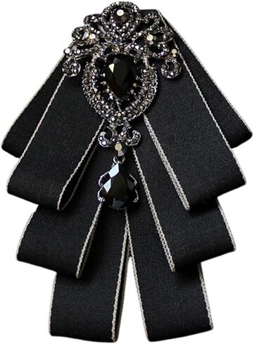Bowknot Rhinestone Fashion Ribbon Bow Bow Bow Bow Boy Tie Pre-Tied Tie للرجال in Kuwait