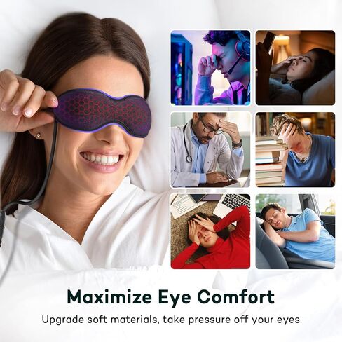 Umisleep Heated Eye Mask With USB Electric Heating Pad, Storage Bag - Soothing Warm Compress for Dry Eyes, Stye, Migraine - 3 Heat & 4 Timing Settings in Saudi Arabia