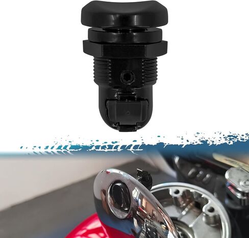 Fuel Door Push Button Gas Tank Cap Latch Kit Compatible with Harley Touring Electra Glide Street Glide Road Glide Tri Glide Ultra Limited 1992-2023 (Black) in Kuwait