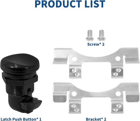 Fuel Door Push Button Gas Tank Cap Latch Kit Compatible with Harley Touring Electra Glide Street Glide Road Glide Tri Glide Ultra Limited 1992-2023 (Black) in Kuwait