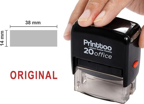 Printtoo Office Stationary Custom Stamp ORIGINAL Self Inking Rubber Stamp-Blue in Saudi Arabia