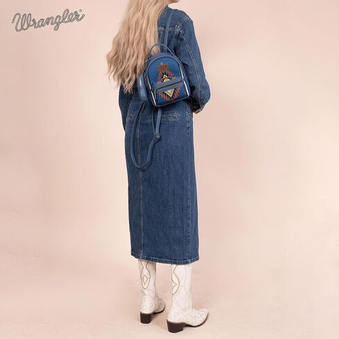 Montana West X Wrangler Mini Backpack Aztec Back Pack Pack for Women WG174-8601BK in Saudi Arabia