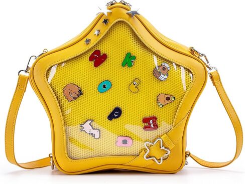 حقيبة ITA على شكل نجمة ، حقيبة ظهر نجم PIN PU PUT TEALTHETION Y2K Crossbody Presh ، Displag ITA Display (أصفر) in Kuwait