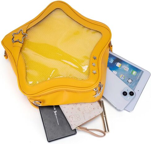 حقيبة ITA على شكل نجمة ، حقيبة ظهر نجم PIN PU PUT TEALTHETION Y2K Crossbody Presh ، Displag ITA Display (أصفر) in Kuwait