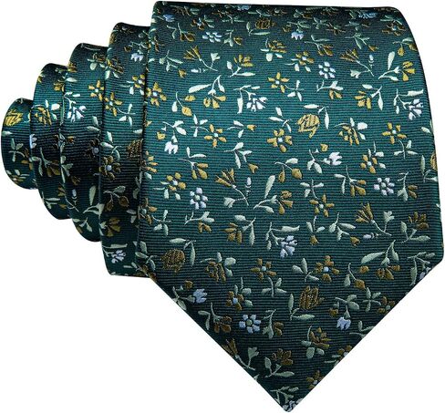 Barry.Wang Ties for Men Silk Tie Sets Polka Dot Woven Necktie Pocket Square Cufflinks Business Wedding in Saudi Arabia