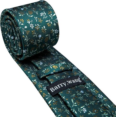 Barry.Wang Ties for Men Silk Tie Sets Polka Dot Woven Necktie Pocket Square Cufflinks Business Wedding in Saudi Arabia