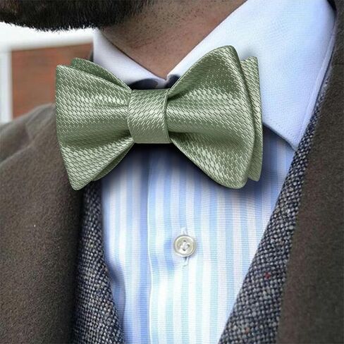 YOHOWA Mens Bow Tie Set with Lapel Pin Brooch Pink Silk Self Tie Bowtie Handkerchief Cufflinks Formal Wedding Party Prom in Kuwait