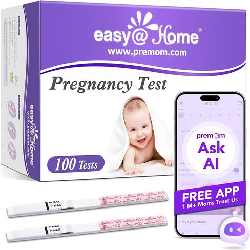 Easy@Home Pregnancy Test Strips Kit: 100-Pack HCG Test Strips, Early Detection Home Pregnancy Test EZW1-S:100 in Saudi Arabia