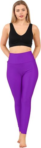 Loxdonz Women's Shiny Leggings High Waist Neon Leggings Disco Pants Yoga Sports Legging Tights in Saudi Arabia