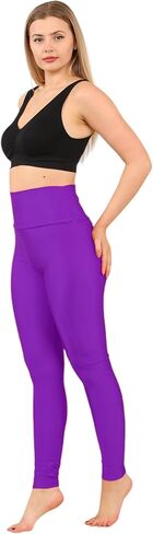 Loxdonz Women's Shiny Leggings High Waist Neon Leggings Disco Pants Yoga Sports Legging Tights in Saudi Arabia