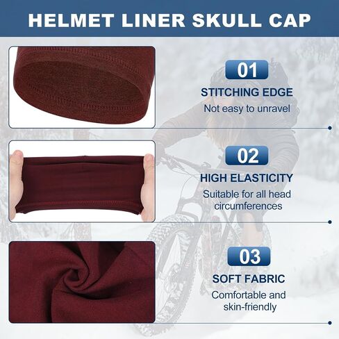 PATIKIL Helmet Liner Skull Cap for Men, Sweat Wicking Hats Stretchy Thermal Under Helmets Cap for Bicycle Motorcycle Cycling in Saudi Arabia