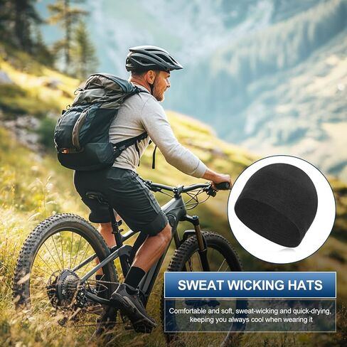 PATIKIL Helmet Liner Skull Cap for Men, Sweat Wicking Hats Stretchy Thermal Under Helmets Cap for Bicycle Motorcycle Cycling in Saudi Arabia