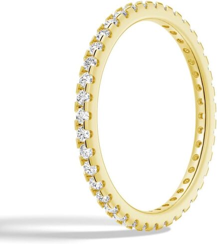 MSBLUE® 2.0mm Petite Pavé Scalloped Moissanite Eternity Band | D Color VVS1 Clarity, 925 Sterling Silver Rhodium Finish | Stacking Wedding Ring for Women, Anniversary in Saudi Arabia