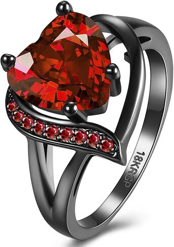 Engagement Rings for Women AAA+ Heart Cubic Zirconia Promise Rings for Her Women's Wedding Anniversary Ring Romantic Gifts for Mom, Wife, Size 5-9 in Saudi Arabia