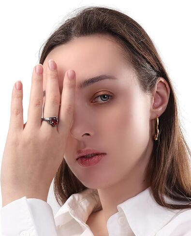 Engagement Rings for Women AAA+ Heart Cubic Zirconia Promise Rings for Her Women's Wedding Anniversary Ring Romantic Gifts for Mom, Wife, Size 5-9 in Saudi Arabia