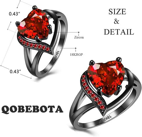 Engagement Rings for Women AAA+ Heart Cubic Zirconia Promise Rings for Her Women's Wedding Anniversary Ring Romantic Gifts for Mom, Wife, Size 5-9 in Saudi Arabia