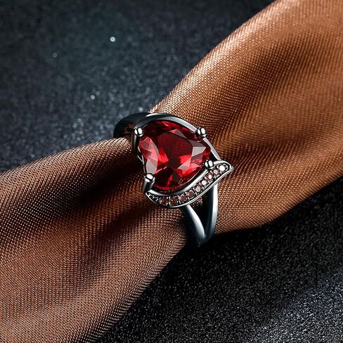 Engagement Rings for Women AAA+ Heart Cubic Zirconia Promise Rings for Her Women's Wedding Anniversary Ring Romantic Gifts for Mom, Wife, Size 5-9 in Saudi Arabia