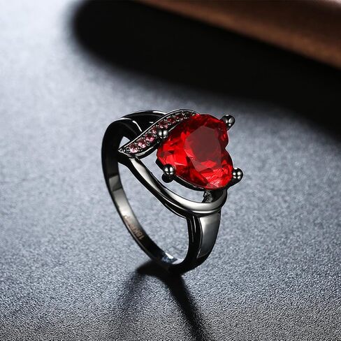 Engagement Rings for Women AAA+ Heart Cubic Zirconia Promise Rings for Her Women's Wedding Anniversary Ring Romantic Gifts for Mom, Wife, Size 5-9 in Saudi Arabia
