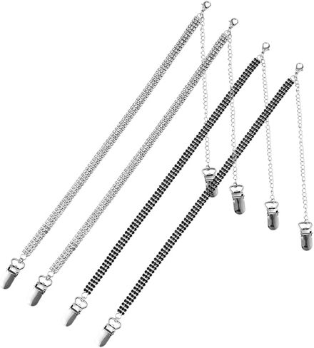Triple drain diamond clip buckle bra straps, metal rhinestone underwear straps, fashion dress chain in Saudi Arabia