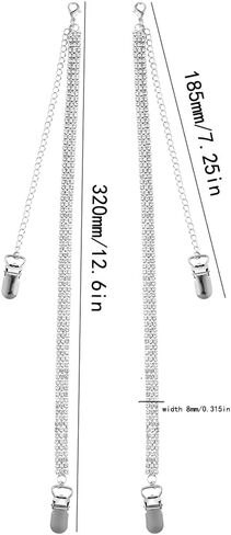 Triple drain diamond clip buckle bra straps, metal rhinestone underwear straps, fashion dress chain in Saudi Arabia