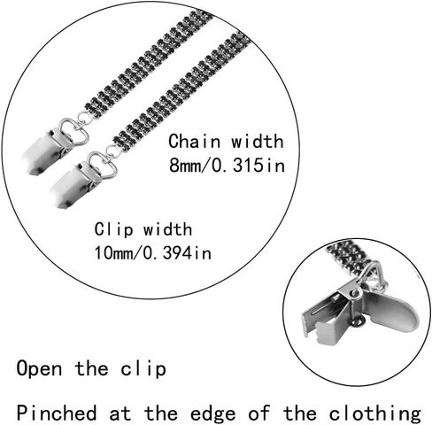 Triple drain diamond clip buckle bra straps, metal rhinestone underwear straps, fashion dress chain in Saudi Arabia